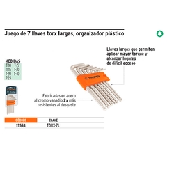 JUEGO LLAVE TORX LARGA 7 PZ