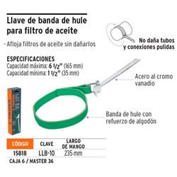 LLAVE DE BANDA - 6.1/2 - SACA FILTRO