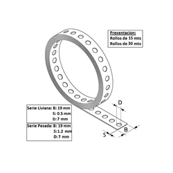 CINTA PERFORADA LIVIANA